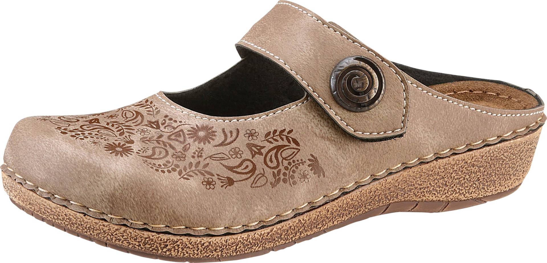 Sieh an! Damen Clogs taupe von Franken Schuhe