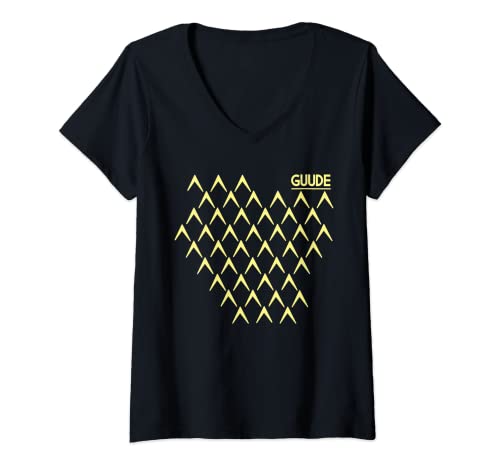 Damen Guude Gerippt Abbelwoiglas Muster Cider Bembel Hessen T-Shirt mit V-Ausschnitt Damen Guude Gerippt Abbelwoiglas Muster Cider Bembel Hessen T-Shirt mit V-Ausschnitt von Frankfurt Hessen Äbbelwoiglas Bembel Ribbed Design