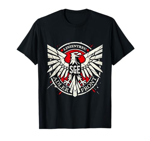 Frankfurter Jungs – Adlerfront Frankfurt Fußball Fans T-Shirt, Schwarz, Klein, Unisex-Erwachsene, Klassisch, Fußball Fan T-Shirt, T-Shirt von Frankfurter Jungs