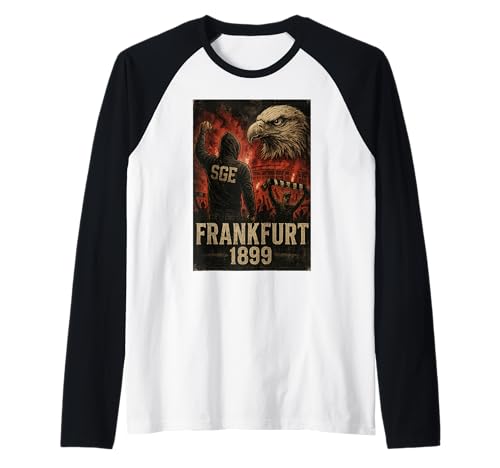 Frankfurt T-Shirt für Frankfurter Jungs & Patrioten FFM Raglan von Frankfurter Shop IBK Ultras Herren & Jungs