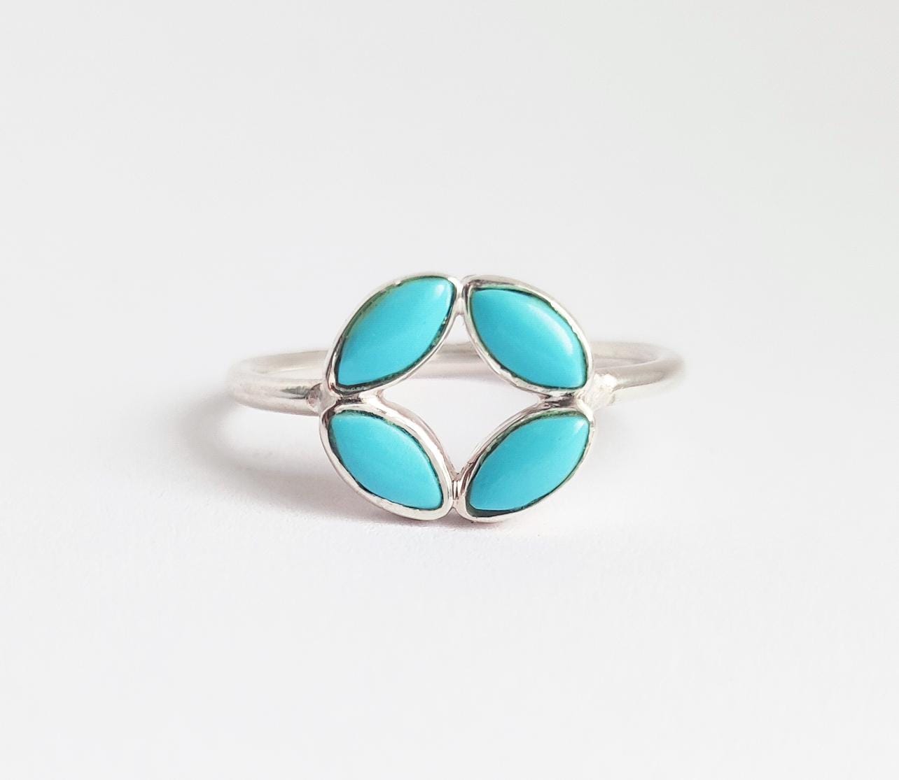 Silber Türkis Geburtsstein Ring Sterling Ringe Einzigartige Zierliche Design Art Deco Birthstone Silber Türkis Geburtsstein Ring Sterling Ringe Einzigartige Zierliche Design Art Deco Birthstone von FrankiAndFelix