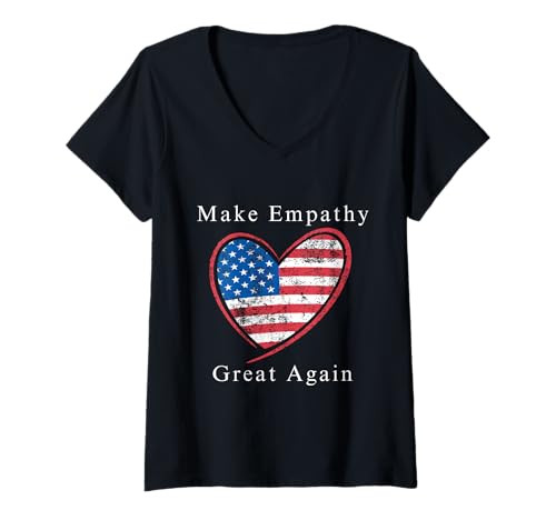 Damen Machen Sie Empathie Wieder groß | Erklärung zu Güte und Menschlichkeit T-Shirt mit V-Ausschnitt Damen Machen Sie Empathie Wieder groß | Erklärung zu Güte und Menschlichkeit T-Shirt mit V-Ausschnitt von Frankie!