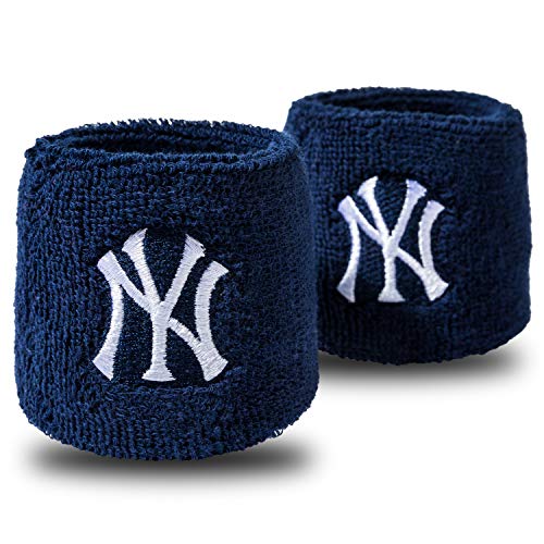Franklin Sports New York Yankees MLB Baseball Wristbands - Youth MLB Team Logo Sweat Wristbands - Great for Costumes and Uniforms - Wristband Pair von Franklin Sports