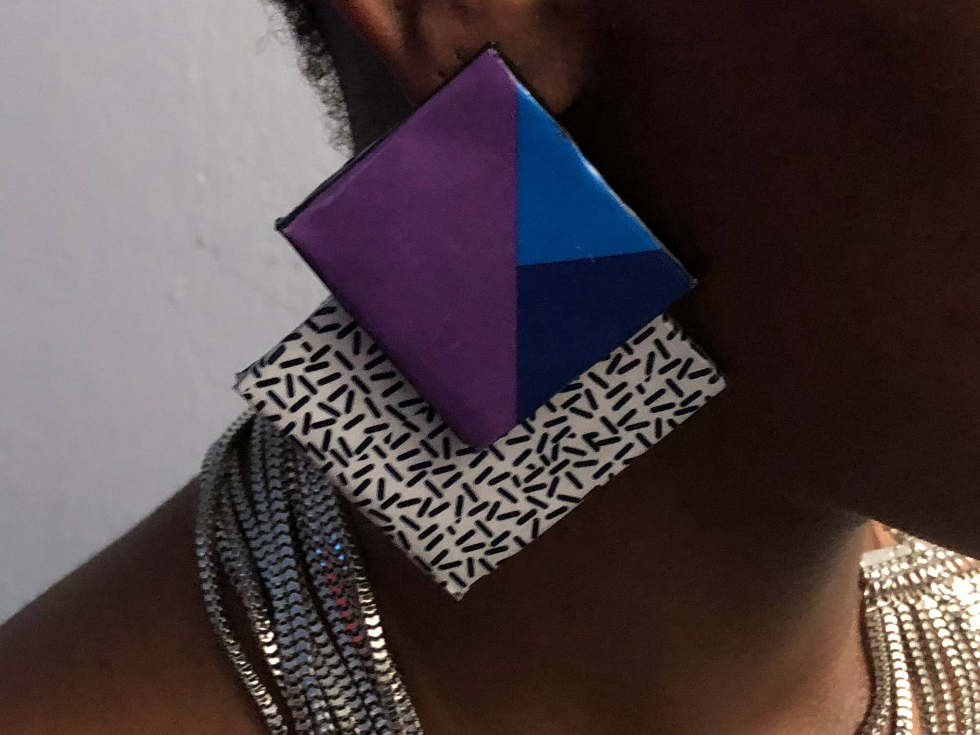 Blau Und Lila 90 Abstrakte Ohrring Blau Und Lila 90 Abstrakte Ohrring von FranklyFinessed