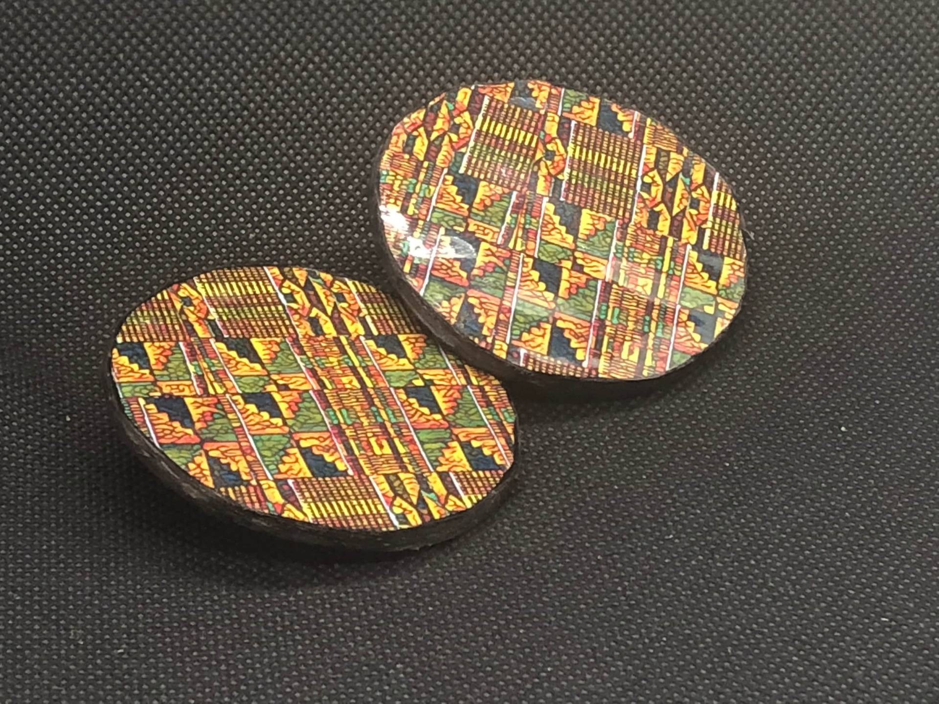 Kreis Kente Tuch Ohrringe Kreis Kente Tuch Ohrringe von FranklyFinessed