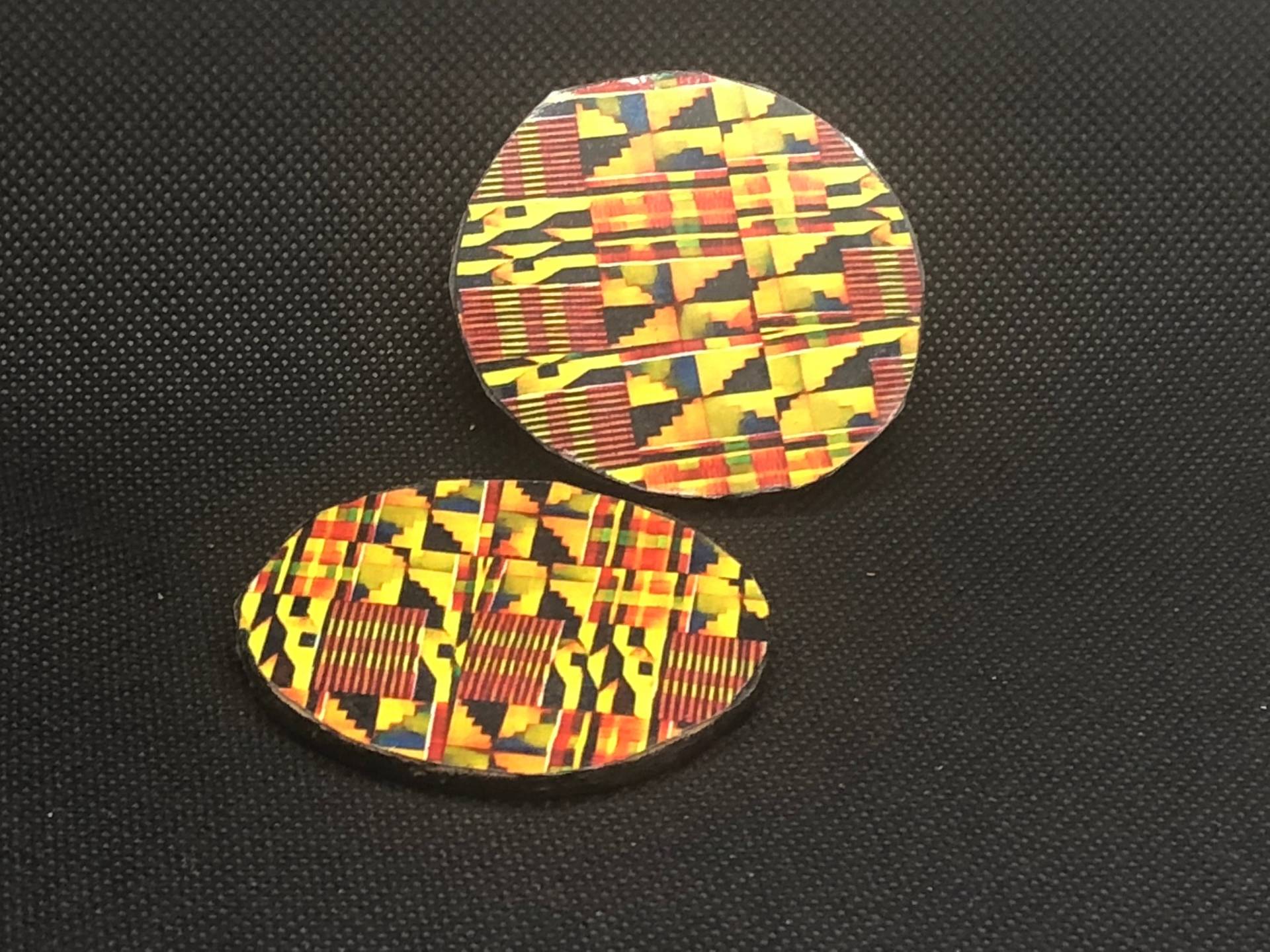 Kreis Kente Tuch Ohrringe Kreis Kente Tuch Ohrringe von FranklyFinessed