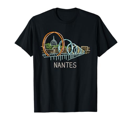 Nantes Frankreich Kunstgeschenk Männer Frauen T-Shirt Nantes Frankreich Kunstgeschenk Männer Frauen T-Shirt von Frankreich Städte