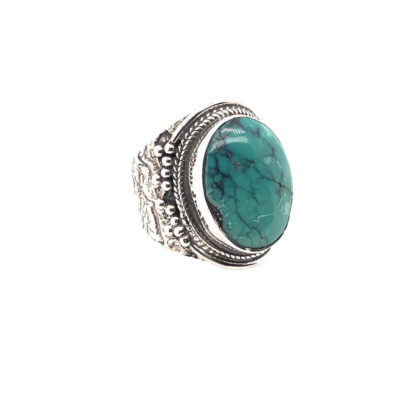 Vintage Sterling Silber Und Türkis Ring Statement Schmuck Größe 6 Hippie Boho Style Vintage Sterling Silber Und Türkis Ring Statement Schmuck Größe 6 Hippie Boho Style von FranksVintageJewelry