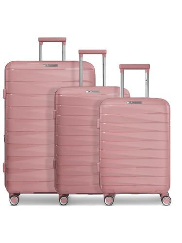 Franky Koffer-Set 3-teilig für Damen und Herren | Reise-Trolleys 49 x 28 x 74 cm aus hochwertigem, leichtem Polypropylen Material | Erweiterbar & TSA-Schloss| London Serie von Franky