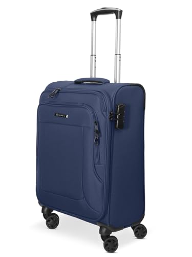 Franky Kabinen-Koffer für Damen und Herren | Kleiner Cabin-Trolley 40 x 20 x 55 cm aus hochwertigem, felxiblem Polyester Material | Doppelrolle & Teleskopgriff| Melbourne 3.0 Serie von Franky