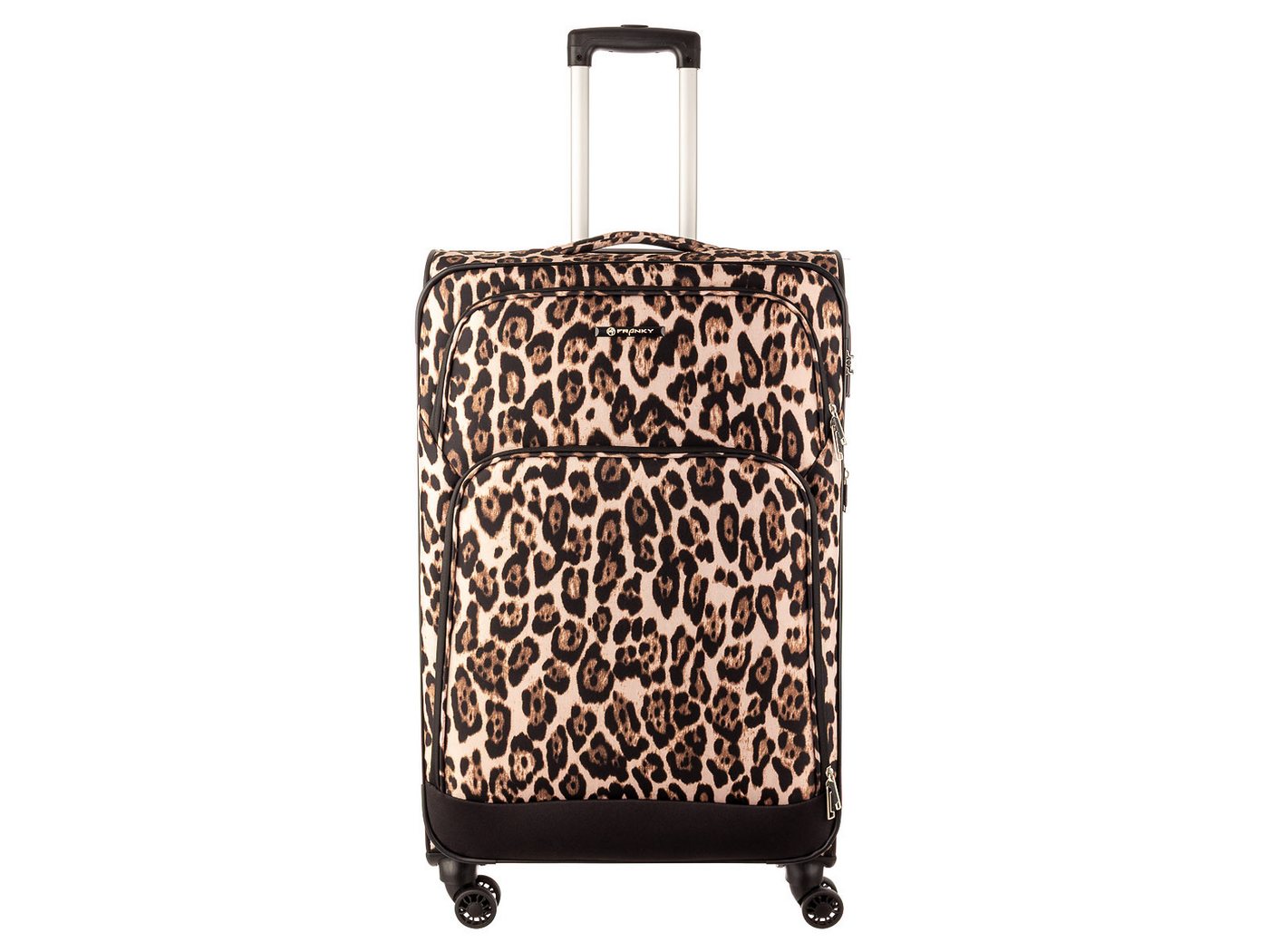 Franky Weichgepäck-Trolley Koffer Reisegepäck Spinner Gr. L T1S-DR ca. 79 cm, 4 Doppellenkrollen 360 Grad Rollen, TSA.Zahlenschloss von Franky