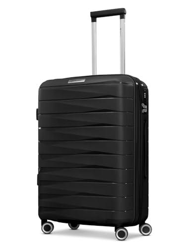 Franky Check-in Koffer für Damen und Herren | mittelgroßer Trolley 42 x 24 x 65 cm aus hochwertigem, leichtem Polypropylen Material | Erweiterbar & TSA-Schloss| London Serie von Franky