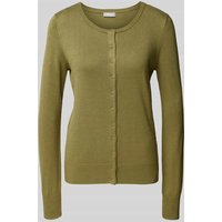 Fransa Cardigan mit durchgehender Knopfleiste Modell 'ZuBasic' in Khaki, Größe L von Fransa