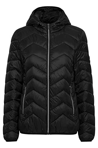 fransa FRBAPADDING Damen Steppjacke Übergangsjacke Jacke Kapuze mit Gummizug leicht gefüttert, Größe:XS, Farbe:Black (200113) von fransa