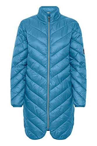 fransa FRBAPADDING Damen Steppmantel Wintermantel Winterjacke mit Stehkragen Lang abgerundeter Saum, Größe:2XL, Farbe:Storm Blue (174716) von fransa