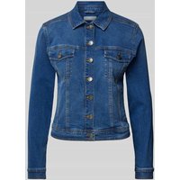 Fransa Jeansjacke mit Brustpattentaschen Modell 'Vocut' in Dunkelblau, Größe 38 Fransa Jeansjacke mit Brustpattentaschen Modell 'Vocut' in Dunkelblau, Größe 38 von Fransa