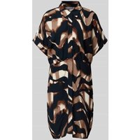 Fransa Knielanges Kleid mit Umlegekragen Modell 'Wave' in Black, Größe M Fransa Knielanges Kleid mit Umlegekragen Modell 'Wave' in Black, Größe M von Fransa
