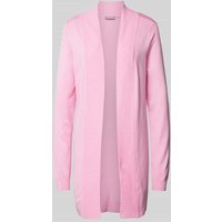 Fransa Longcardigan mit gerippten Abschlüssen Modell 'Clia' in Pink, Größe XS von Fransa