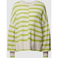 Fransa Oversized Strickpullover mit Streifenmuster Modell 'Bitte' in Beige, Größe S von Fransa