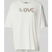 Fransa Oversized T-Shirt mit Statement-Stitching Modell 'Koko' in Offwhite, Größe S von Fransa