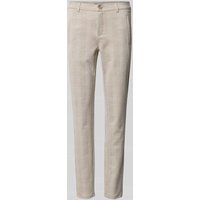 Fransa Regular Fit Stoffhose mit Glencheck-Muster in Beige, Größe 34 von Fransa