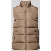 Fransa Steppweste mit Stehkragen Modell 'mabelle' in Taupe, Größe XL von Fransa