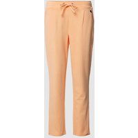 Fransa Stretch Fit Stoffhose mit Bundfalten Modell 'ZASTRETCH 1' in Apricot, Größe L von Fransa