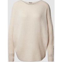 Fransa Strickpullover mit Fledermausärmeln Modell 'Eretta' in Beige Melange, Größe L von Fransa