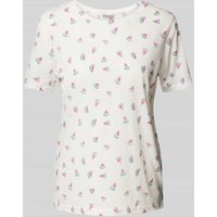 Fransa T-Shirt mit Allover-Motiv-Print Modell 'Hazel' in Pink, Größe L von Fransa