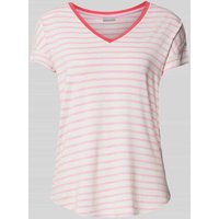 Fransa T-Shirt mit Streifenmuster Modell 'Feporsi' in Pink, Größe L von Fransa