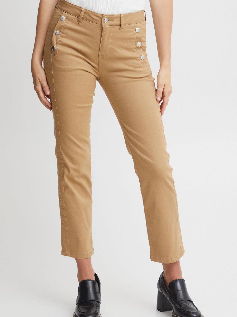 fransa Chinohose Damen Baumwolle, beige von Fransa