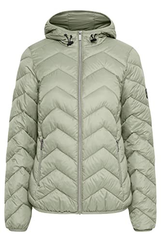 fransa FRBAPADDING Damen Steppjacke Übergangsjacke Jacke Kapuze mit Gummizug leicht gefüttert, Größe:M, Farbe:Desert Sage (160110) von fransa