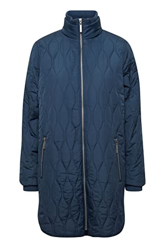 fransa FRQUILT Damen Steppjacke Übergangsjacke Jacke leicht gefüttert Reißverschluss an den Seiten elastische Bündchen Reißverschluss-Taschen, Größe:XL, Farbe:Navy Blazer (193923) von fransa