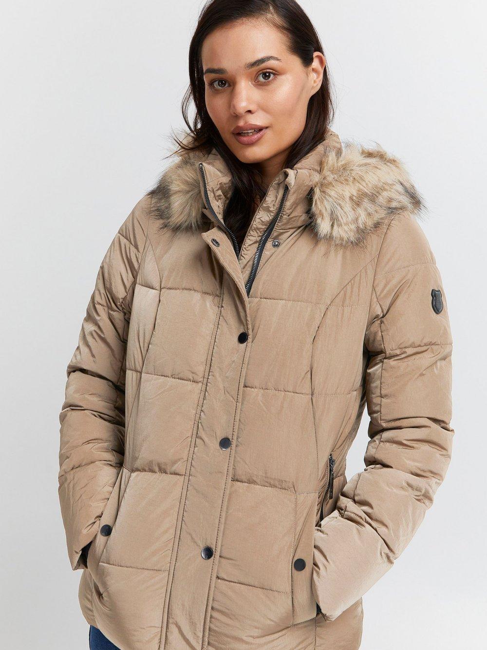 fransa Winterjacke Damen Polyamid gemustert, braun von Fransa