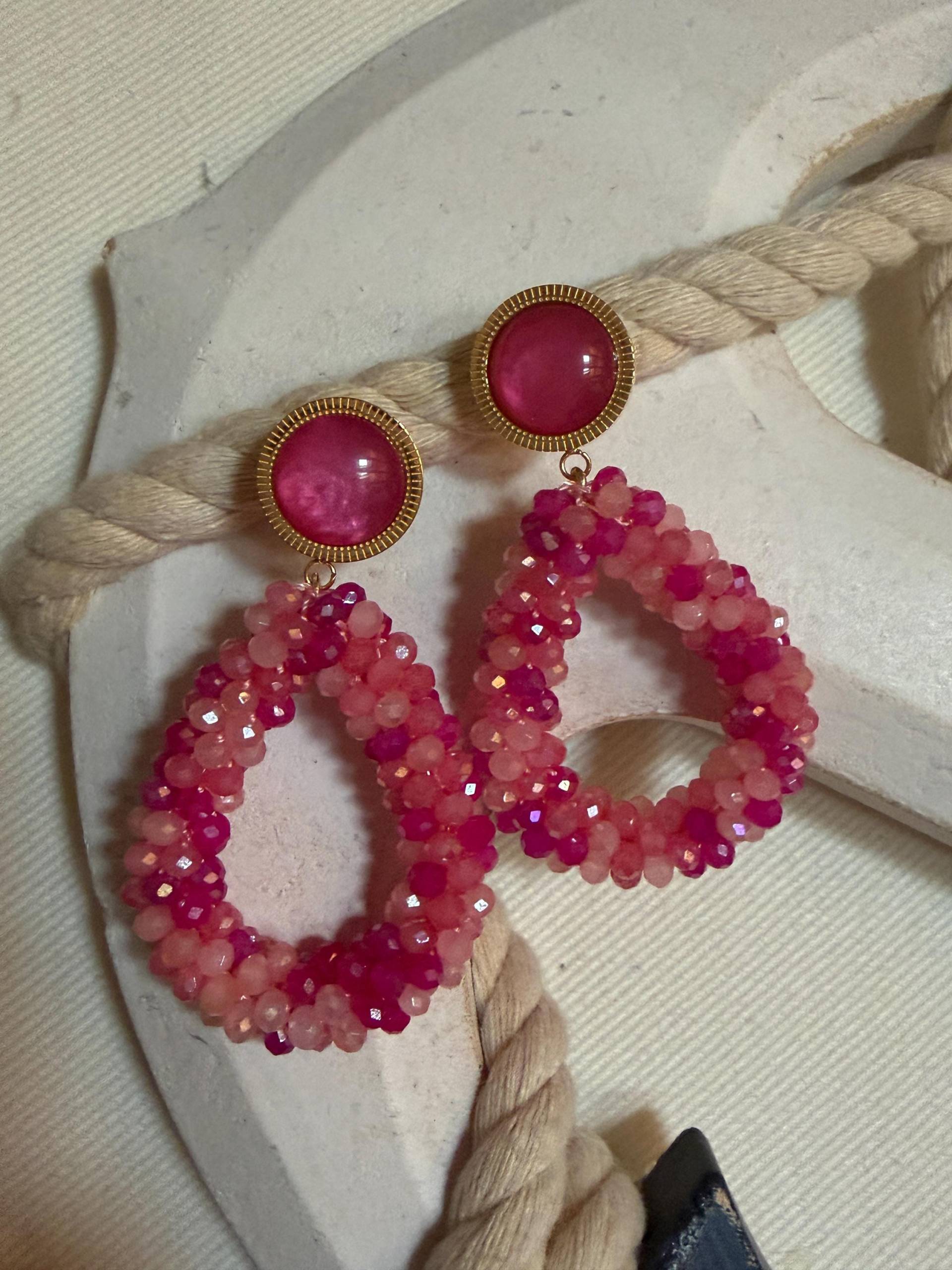 Ohrringe - Highlight Pink Drop von FranziDesign