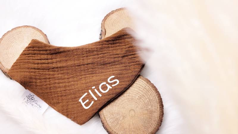 Individuelles Geschenk Geburt | Personalisiertes Halstuch Baby Musselin Lätzchen Mit Namen Taufe Geburtstag Handmade von FranziisNaehkiste