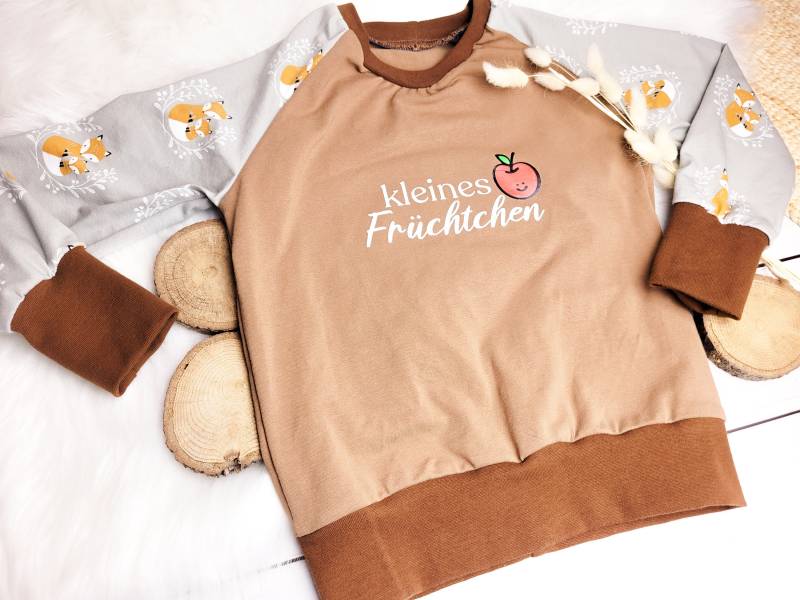 Leichter Pullover Mit Füchsen, Gr. 74-98, Jersey, Frühling von FranziisNaehkiste