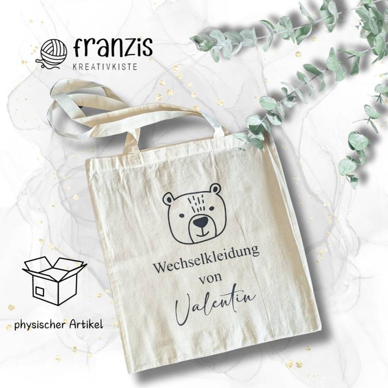 Personalisierbare Baumwolltasche "Wechselkleidung Von ..." Für Die Kleinen Als Begleiter Unterwegs Oder Kita | Art. Nr. Ht24011 Personalisierbare Baumwolltasche "Wechselkleidung Von ..." Für Die Kleinen Als Begleiter Unterwegs Oder Kita | Art. Nr. Ht24011 von FranzisShopDE