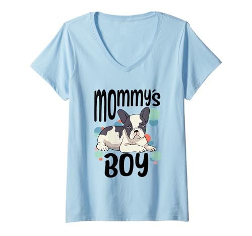 Damen Frenchie Approved – Französische Bulldogge – Mommys Junge T-Shirt mit V-Ausschnitt Damen Frenchie Approved – Französische Bulldogge – Mommys Junge T-Shirt mit V-Ausschnitt von Französische Bulldogge & Frenchie Geschenke Shirts