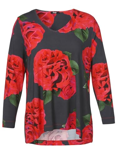 Frapp Damen Feminines Langarmshirt mit Allovermuster von Frapp