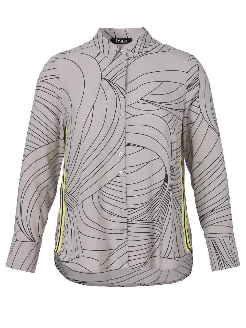 Frapp - Bluse Hemdkragen 1/1 Arm Druck moonstone multicolor - Gr. - 50 von Frapp