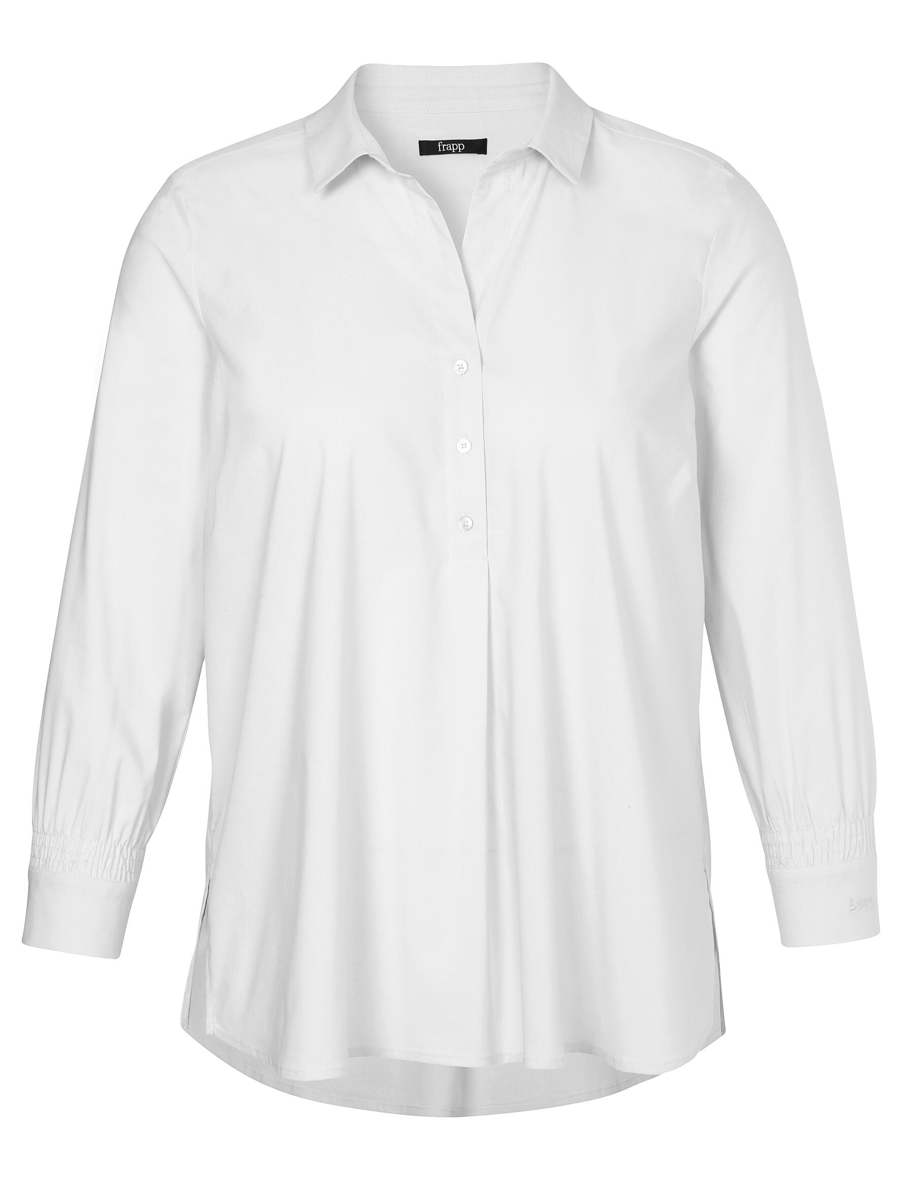 Frapp - Bluse Hemdkragen 1/1 Arm cream white - Gr. - 50 von Frapp