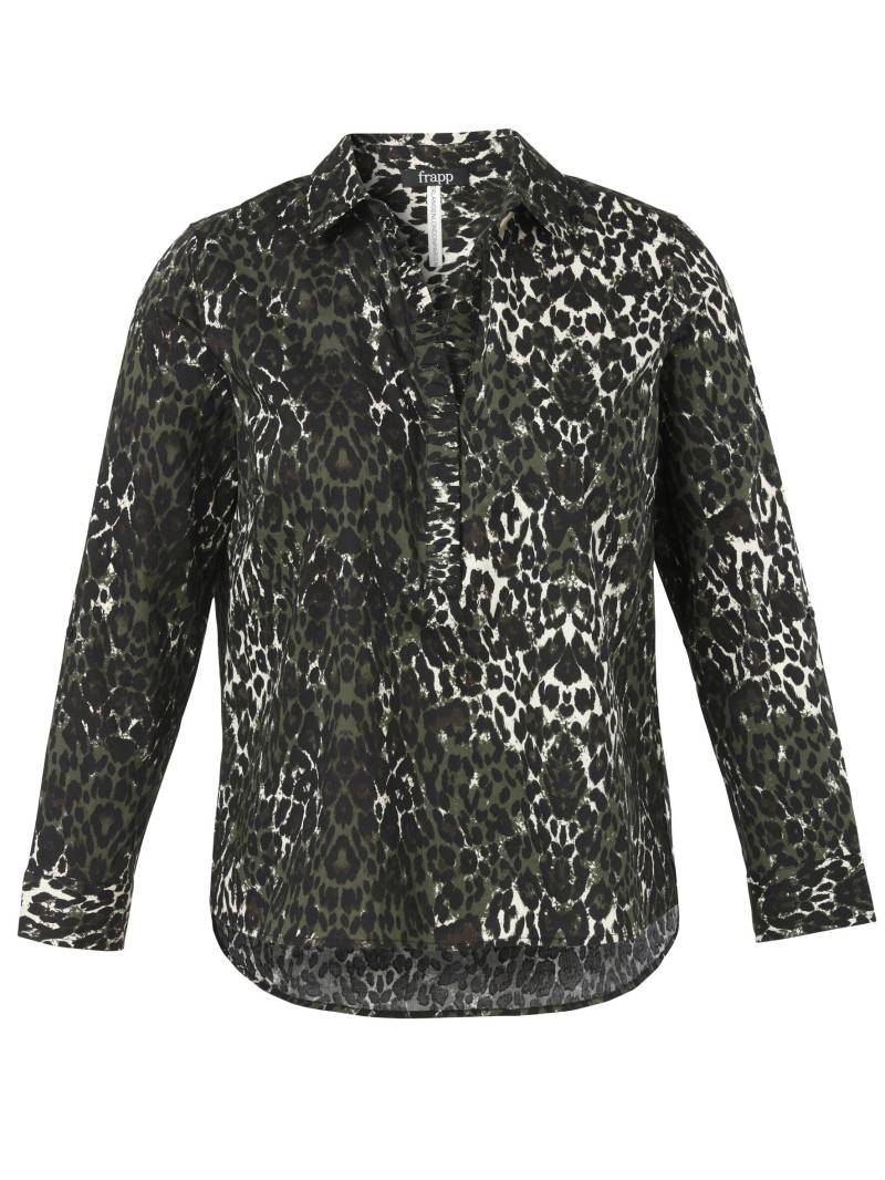 Frapp - Bluse Kragen 1/1 Arm Druck black multicolor - Gr. - 46 von Frapp