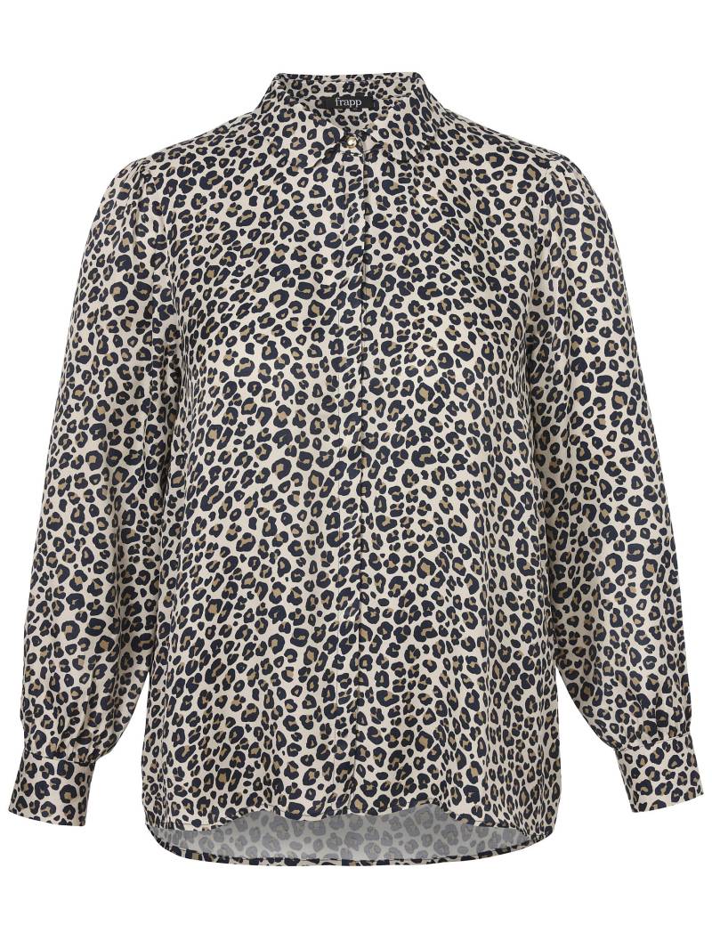 Frapp - Bluse Kragen 1/1 Arm Druck camel multicolor - Gr. - 46 von Frapp