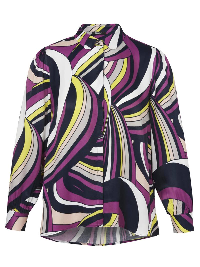 Frapp - Bluse Kragen 1/1 Arm Druck fuchsia multicolor - Gr. - 44 von Frapp
