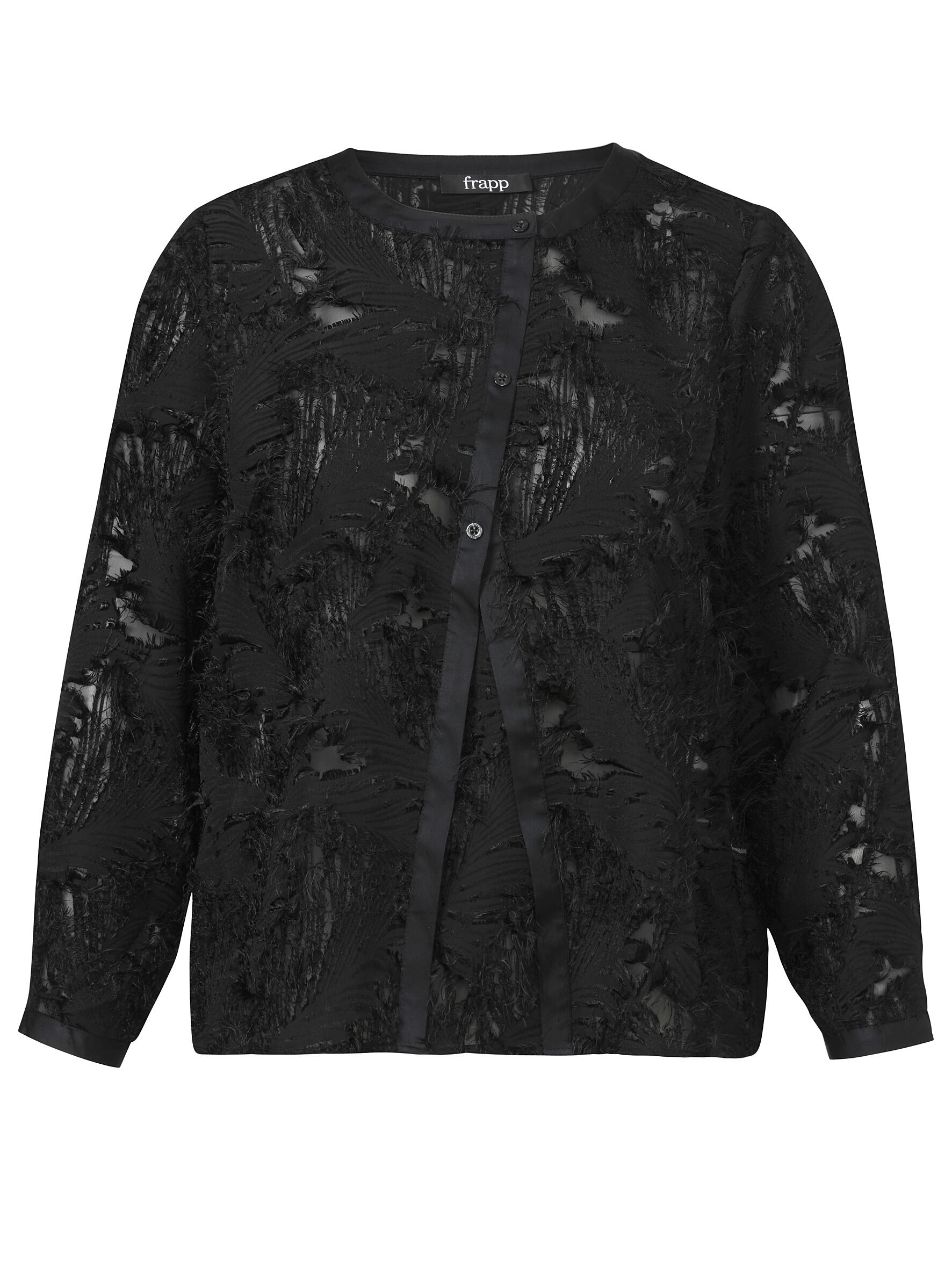 Frapp - Bluse Rundhals 1/1 Arm black - Gr. - 48 von Frapp