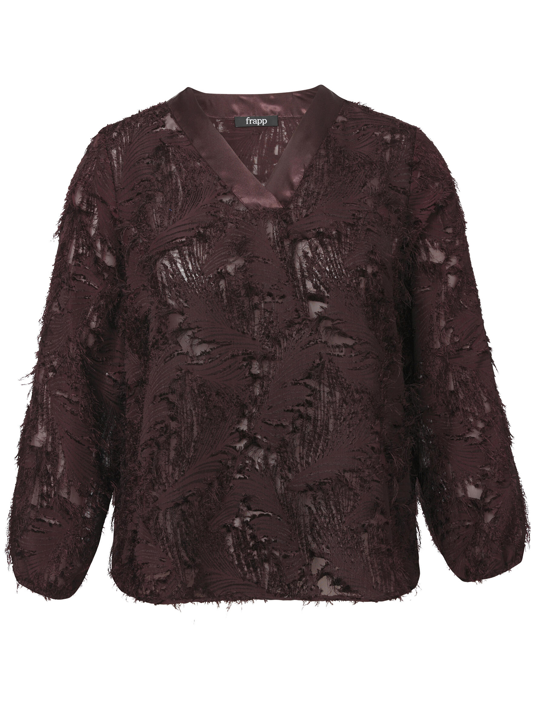 Frapp - Bluse V-Ausschnitt 1/1 Arm wild berry - Gr. - 50 von Frapp