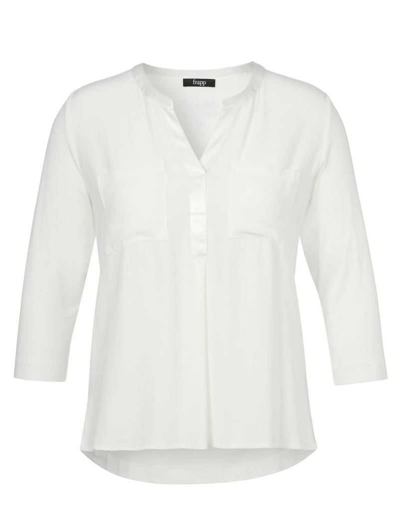 Frapp - Bluse V-Ausschnitt 3/4 Arm offwhite - Gr. - 50 von Frapp