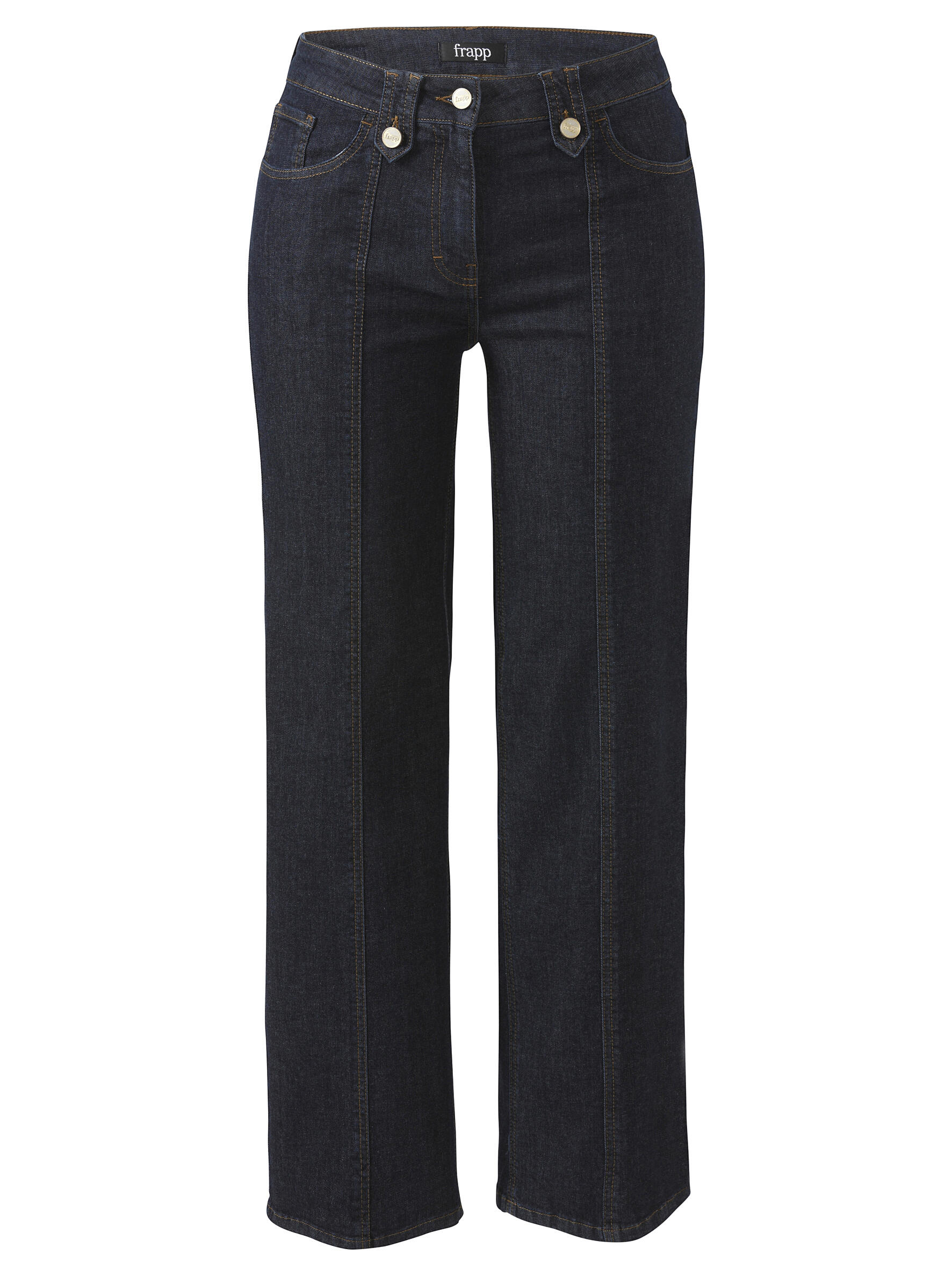 Frapp - Hose lang gerades Bein Jeans raw blue denim - Gr. - 50 von Frapp