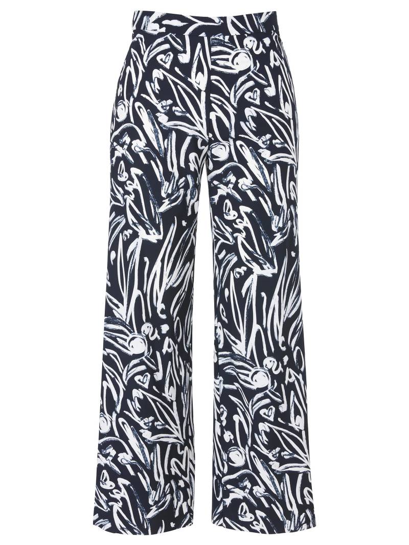 Frapp - Hose lang weites Bein Druck navy / white - Gr. - 48 von Frapp